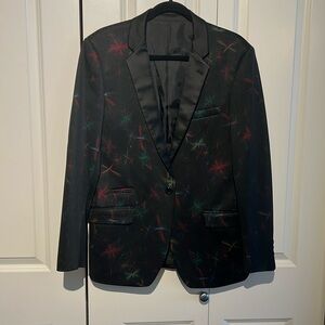 Mens blazer fireworks pattern